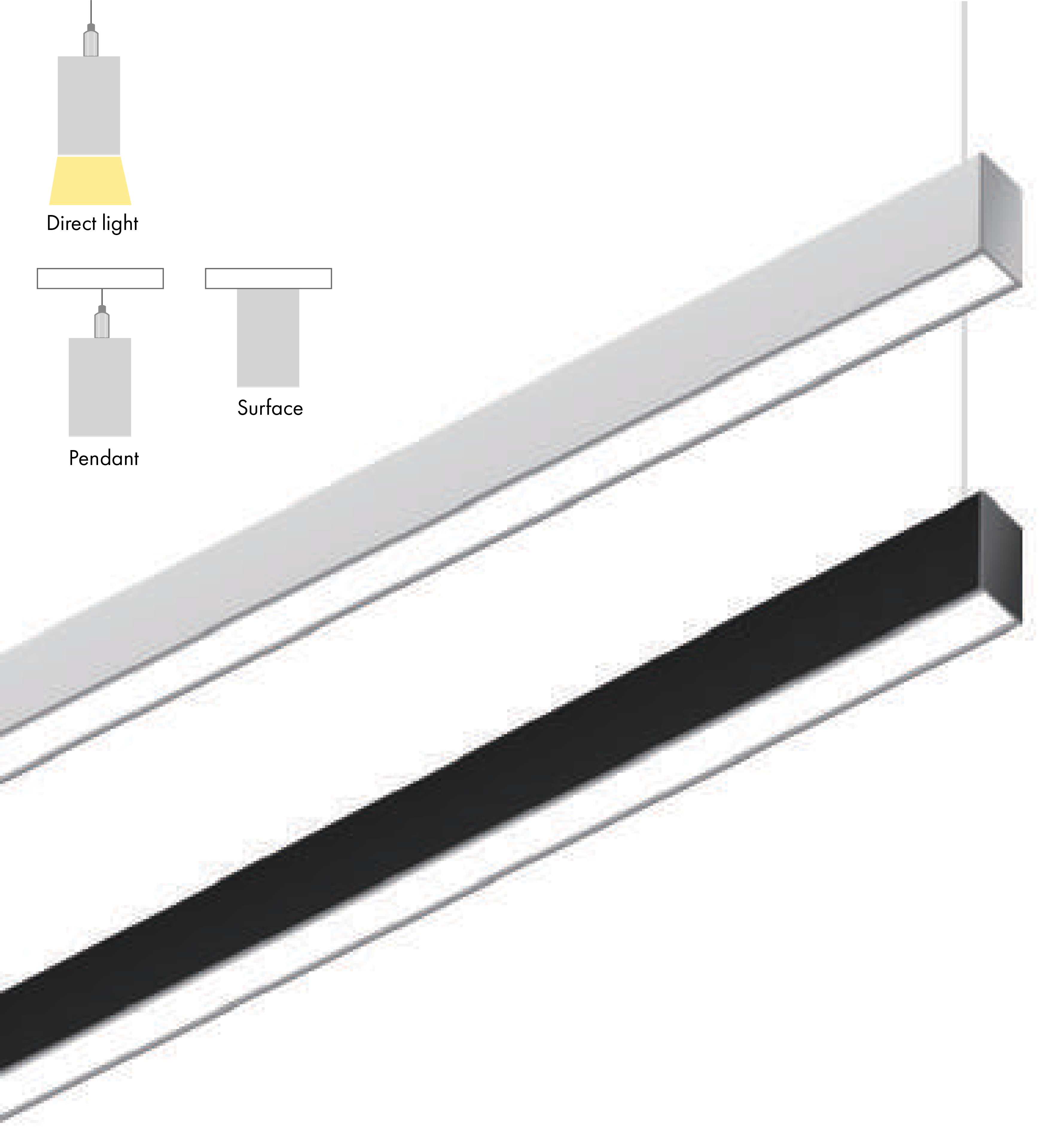 ALA1-1.3″ Downlight Only Architectural Linear
