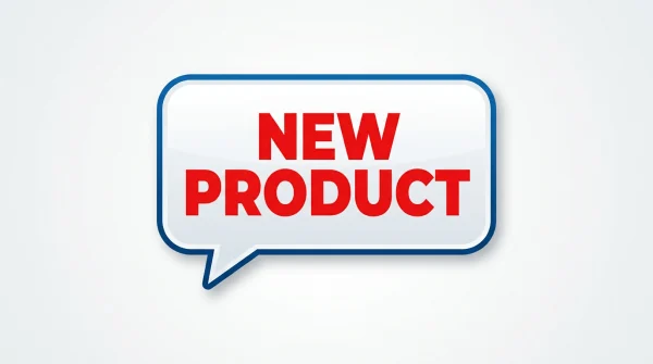 Firefly_Gemini Flash_I need logo – NEW PRODUCT- red text in a message box 319861